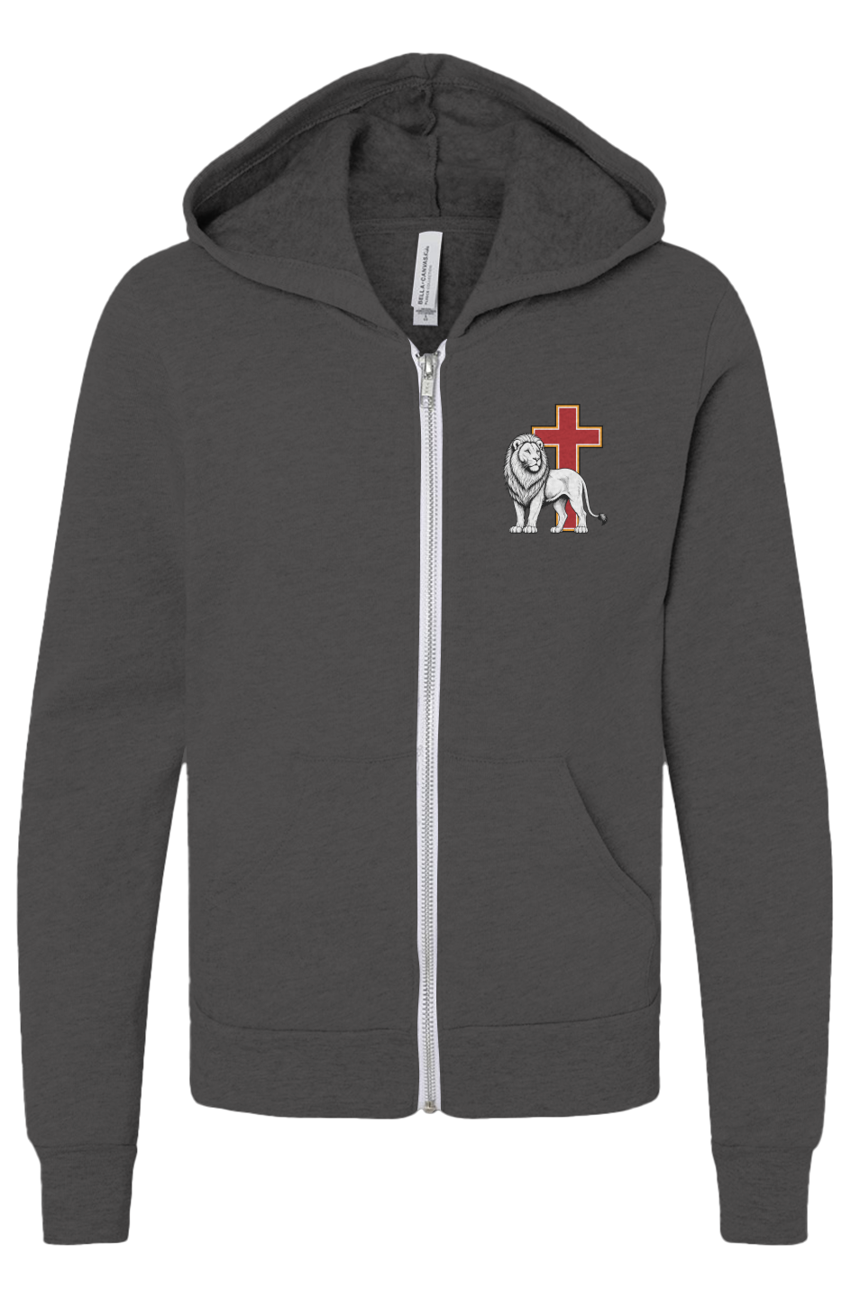 Youth Sponge Fleece Full Zip Hoodie Emblem