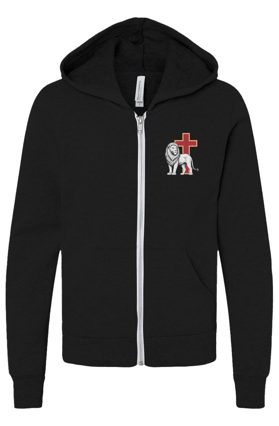Youth Sponge Fleece Full Zip Hoodie Emblem